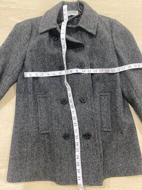 Title: Vintage J.G. Hook 100% Pure Wool Herringbone Peacoat Made in USA Medium